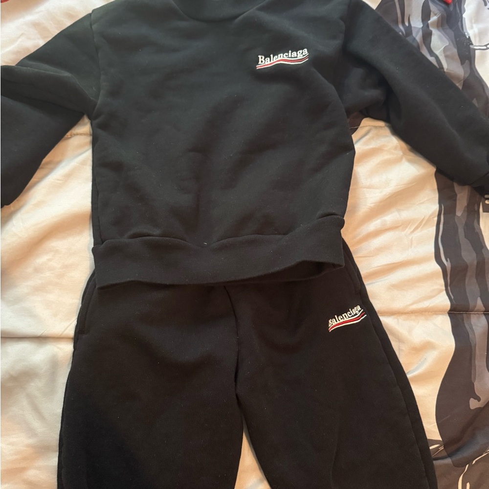 Balenciaga Kids Black Sweatpants
